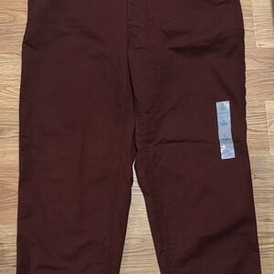 Women’s Casual Chino Pants Dark Burgundy
